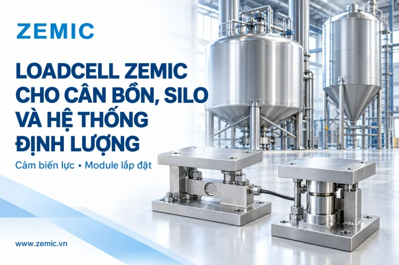 Loadcell Zemic và module lắp đặt cho cân bồn, silo và hệ thống định lượng